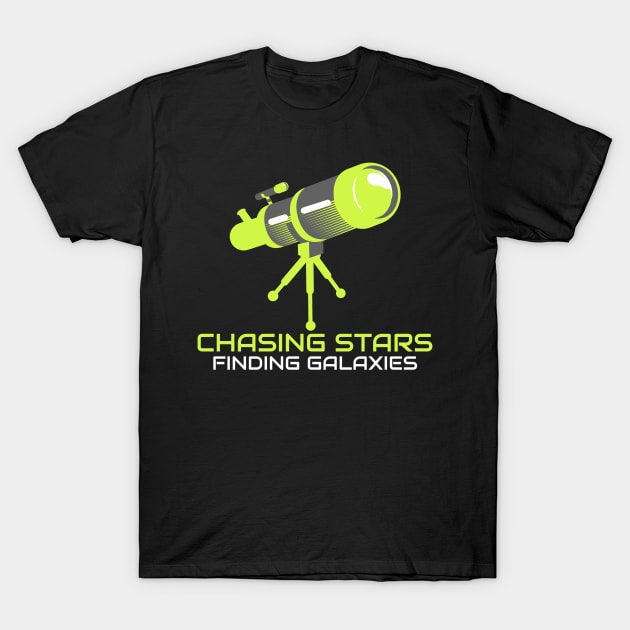 Chasing Stars, Finding Galaxies Astronomy Lover T-Shirt by OscarVanHendrix